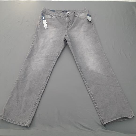 Bandolino Denim - NWT Bandolino Women's Jeans Size 16 Short Medium Wash Straight Leg Stretch Gray